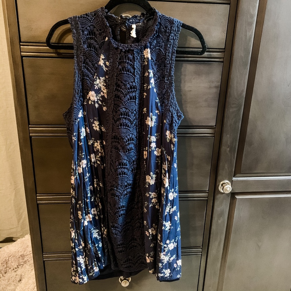 Adorable navy blue and floral dress